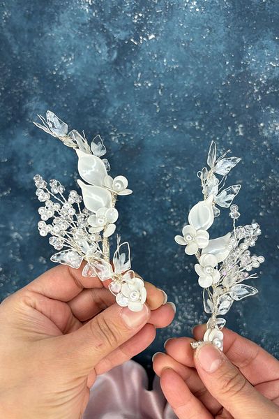 Hayalperest boncuk Hena Resin 2 Pack Hair and Turban Bridal Accessory
