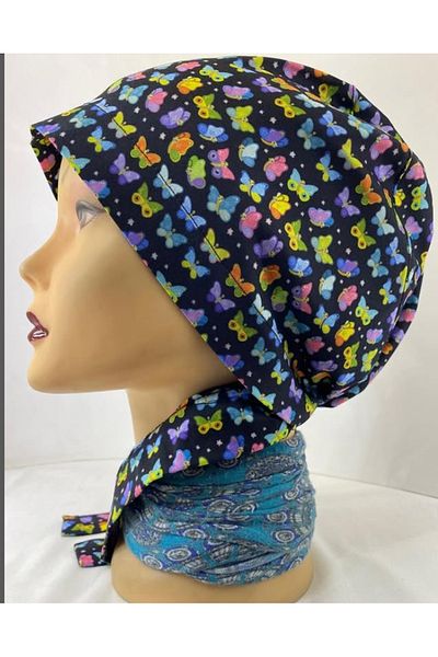 ONURTEKS İŞ ELBİSELERİ Lycra, Doctor, Nurse, Hospital, Health Worker, Medical Bonnet & Surgical Hijab Bonnet, Patterned, Colorful