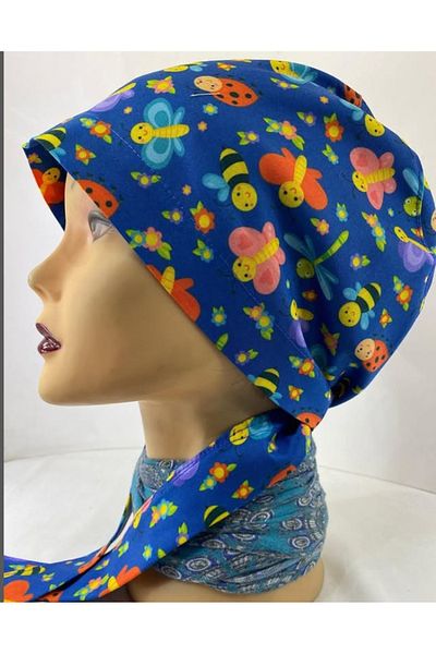 ONURTEKS İŞ ELBİSELERİ Lycra, Doctor, Nurse, Hospital, Health Worker, Medical Bonnet & Surgical Hijab Bonnet, Patterned, Colorful