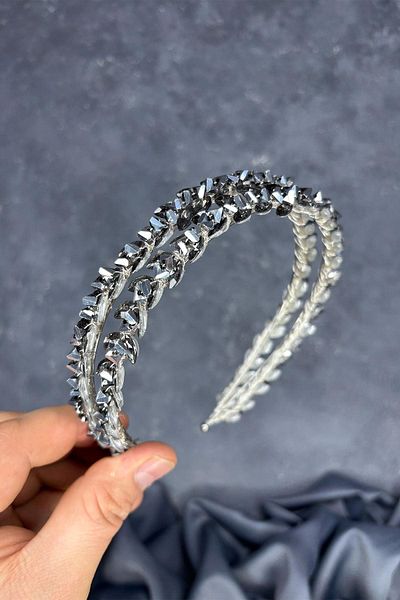 Hayalperest boncuk Double Row Stone Lea Bridal Hair Accessory Bridal Henna Crown