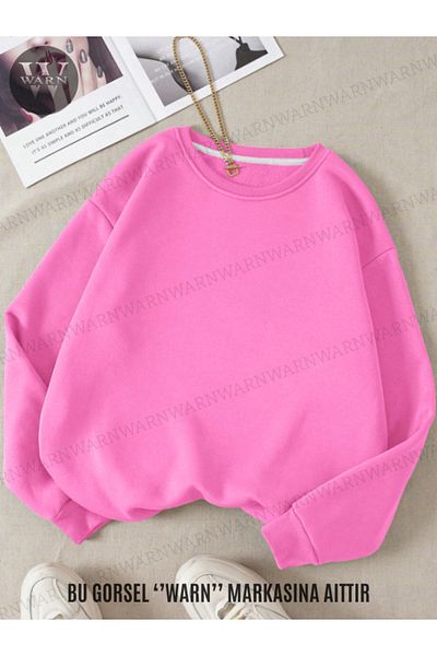 warn Hanorac unisex cu gât crew din bumbac de iarnă în 3 culori