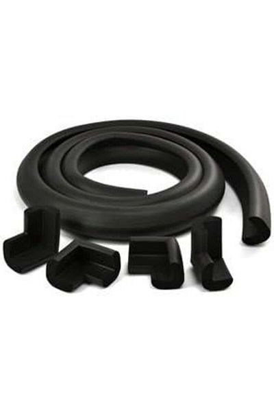 AGUBUGU Slim 2 Mt. Edge Protector and 4 Pcs. Kose Protector Black
