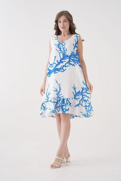 saint majesta Alaçatı Pattern Summer Viscose Dress Stylish and Comfortable Women's Dress Sm25