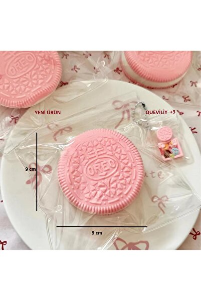 QUEVİLİY Dev Yeni Doreo Sukuşi 9 Cm Squishy Oreo (PEMBE)
