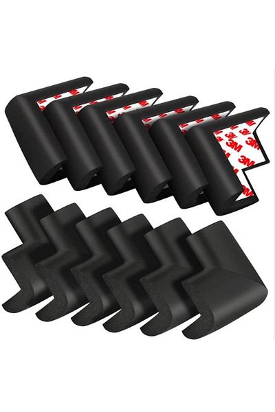 playsafe 4-Piece V-Type Black Corner Protector