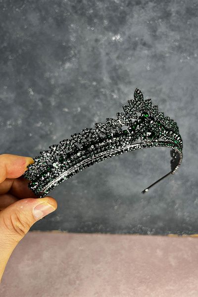 Hayalperest boncuk Green Asu Bridal Henna Crown