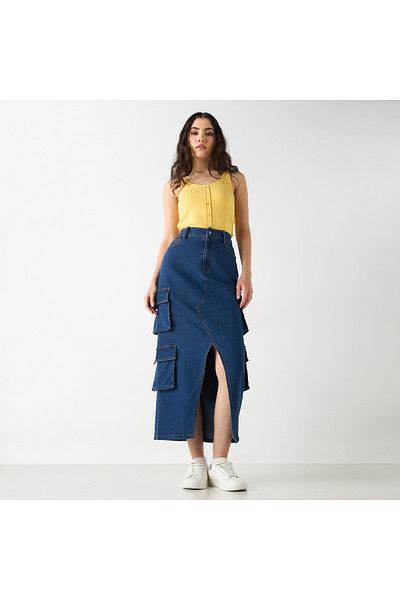 FAV Textured Scoop Neck Tank Top