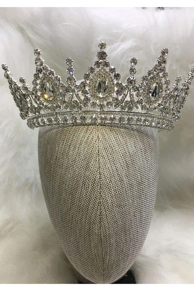 Hayalperest boncuk Crystal Jewelled High Bridal Crown