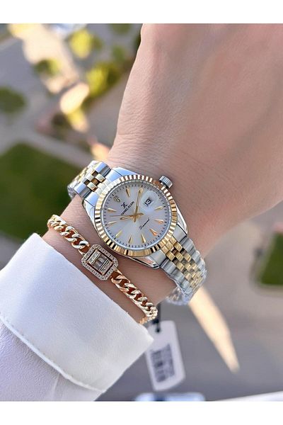 Daniel Klein Diamond Stone Steel Cord 3 Atm Water Resistant Special Design Women Wristwatch+Bracelet V