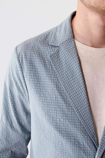 Isaora Тканина Regular Fit з розрізом і коміром-стійкою Блейзер-жакет Чоловічий ЖАКЕТ M24J7023 CRNTBL