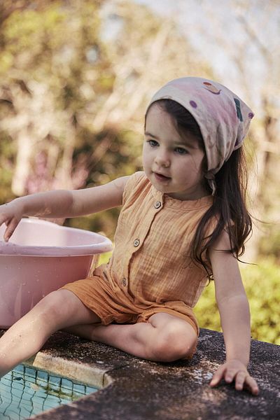 Cigit Organic Pocketed Jumpsuit 0-3 Years Pastel Yellow