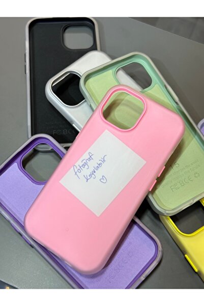 BURKİNA İphone 15 uyumlu Soft Color Darbe Emici Buzlu 2 Parçalı Fotoğraf Koyulur Telefon Kılıfı