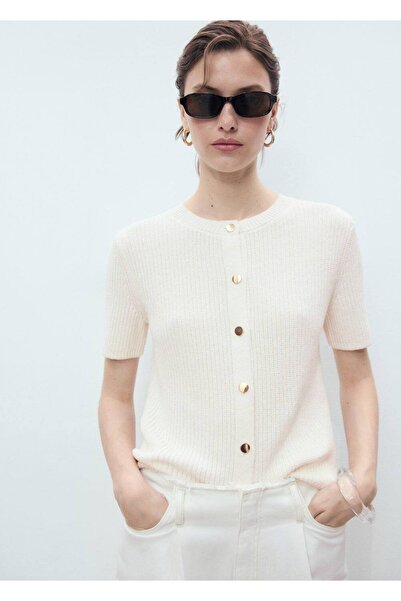 MANGO Woman Kurzärmliger Strick-Cardigan