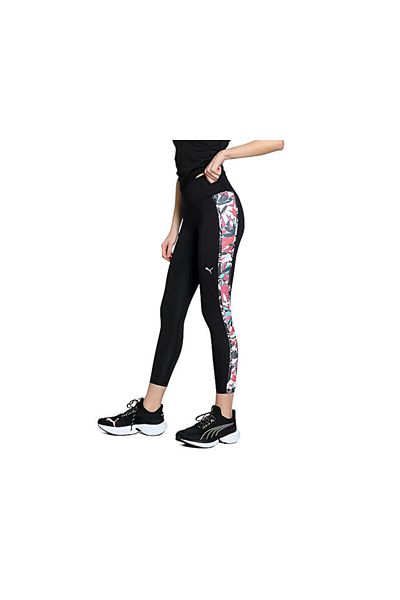 Puma Дамски клин за тренировка Tropical Aop Hw 7/8 Tight 52678551 Черен