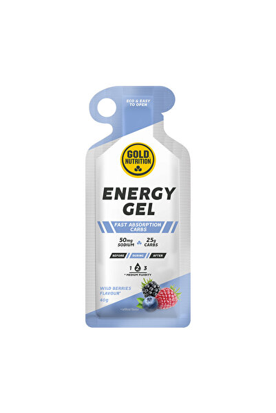 GOLDNUTRITION Gel Energizant Energy Cu Fructe De Padure, Cutie Cu 16 Geluri