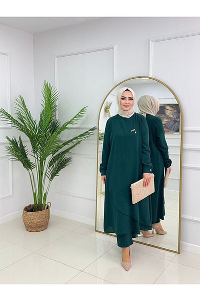 VALENS BOUTİQUE Γυναικείο Σετ Hijab Σετ 2 τεμαχίων Τουνίκ & Παντελόνι