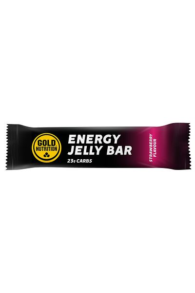 GOLDNUTRITION Strawberry Flavored Energy Jelly Bar, Box of 15 Bars