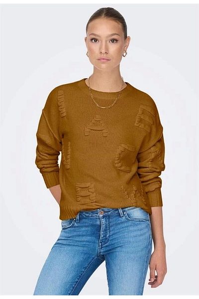 Lale Moda Letter Knitted Knitted Sweater