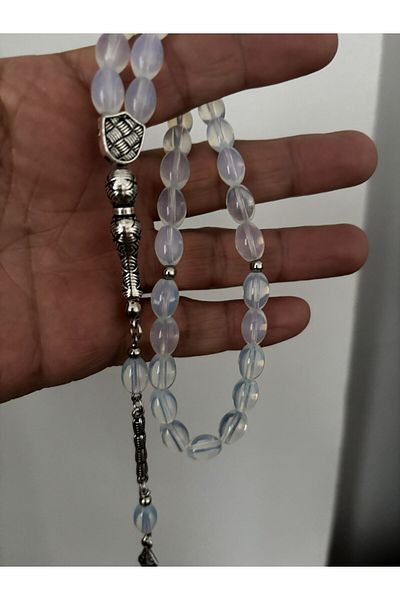 DİBA AVM TESBİH model picătură din sticlă mată, cutie elegantă, cadou, mărgele de rugăciune, metal imame, mărgele de rugăciune din sticlă
