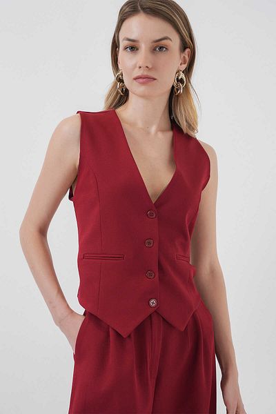 Zübeyde Sayın Vest Pants Fabric Double Set