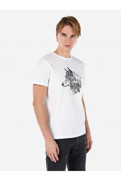 Colin's Regular Fit Round Neck Plain Men's White Short Sleeve T-Shirt