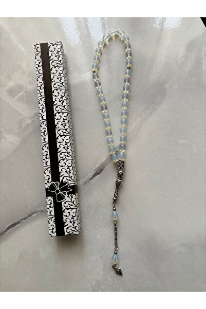 DİBA AVM Tesbi̇h Matte Glass Drop Model Stylish Design Boxed Gift Rosary Metal Imame Glass Rosary