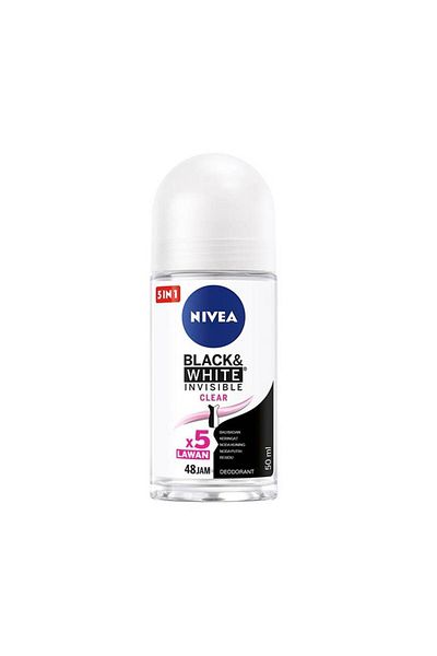 NIVEA Black & White Invisible Roll-On Deodorant - 50ml