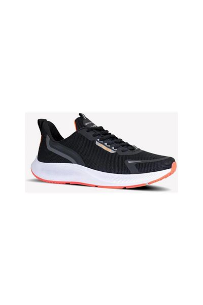 Lescon Gym Runner Black Orange Comfort Casual Anatomical Unisex Sneaker