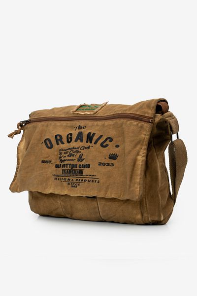 old cotton cargo Ежедневна чанта през рамо, памучна, за лаптоп, училище, пътуване, ежедневна, винтидж, ретро - Mulater Bag 8128