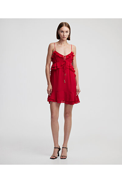 İpekyol Fırfırlı mini elbise