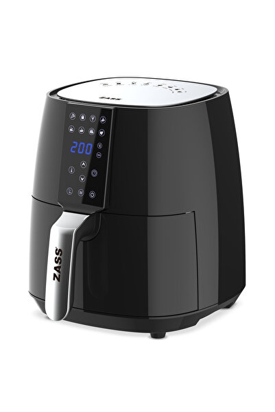 Zass Zaf 03 Hot Air Fryer, 1450w, 3,8l Capacity, Rapid Air Circulation, Digital Control, Black