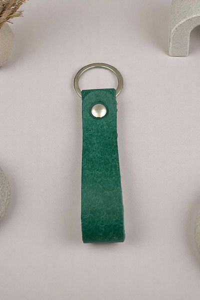 pepuza Genuine Leather Root Series Keychain Water Green