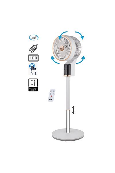 Zass ZACF 01 air circulation floor fan, 50 W, 3D oscillation 3 speed adjustable height Air freshener