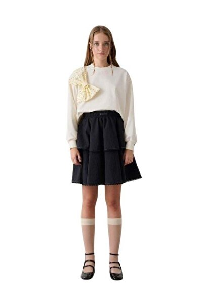 Zekids Κοριτσίστικη φούστα με ελαστική μέση από πέτρα