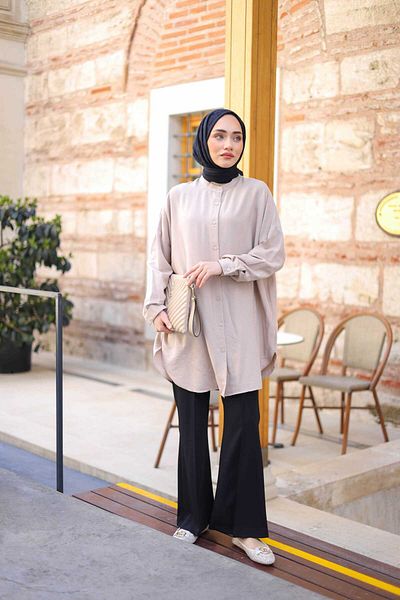 erk giyim Island Buttoned Tunic Shirt