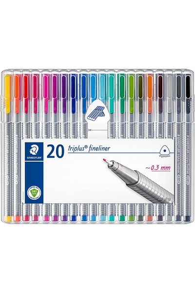Staedtler Fineliner 334 Sb20 Triplus 03 mm Pack of 20