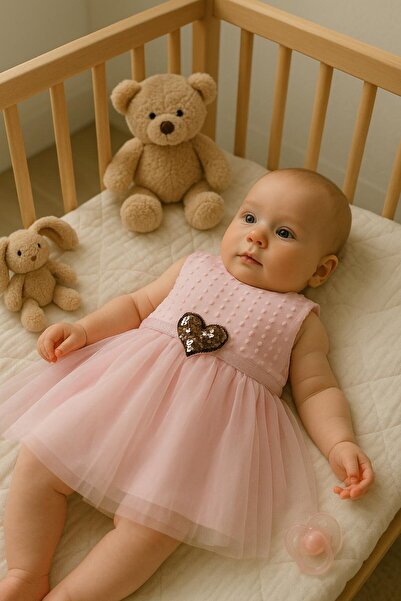 Minizade Valorya Butterfiles Tütülü Özel Gün Kız Bebek Elbise