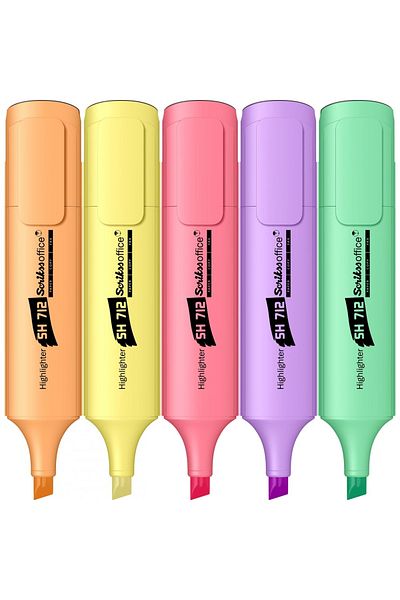 Scrikss Highlighter Pastel Color 5 Pack S712