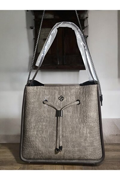 Jagu Women's Sand Chain Cross Strap Baby Crocodile Patterned Quality Modern S...