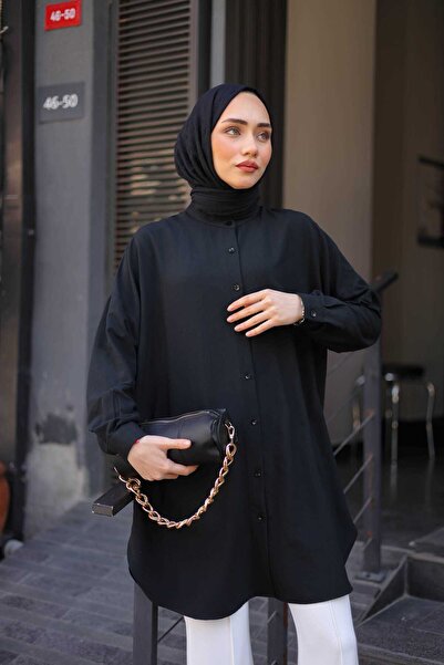 erk giyim قميص تونيك بأزرار على شكل جزيرة