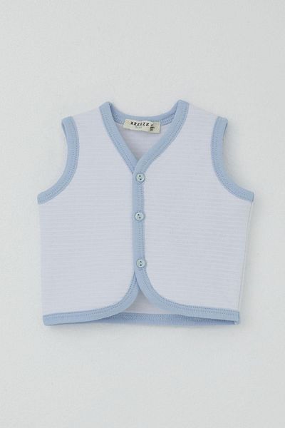 Breeze Baby Boy Vest Buttoned 0-9 Months, White