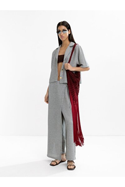 PARFOIS Çizgili Çapraz Pantolon