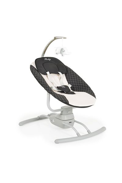 OEM Leagan electric cu telecomanda si carusel muzical Moni Rocky Bej, 3 viteze de leganare