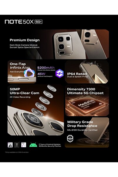 INFINIX Infinx Note 50 X Dual SIM Titanium Grey 16GB RAM 256GB 5G - Middle East Version