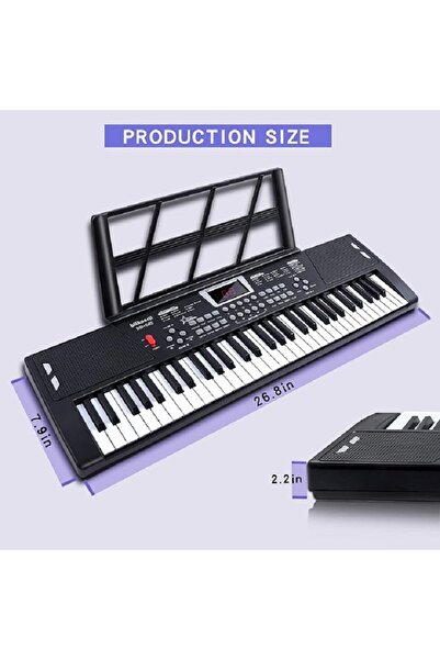 Monozone Çocuk ve Başlangıç İçin 61 Tuşlu Org Piyano 100 Ton-Ritim Hoparlör M...