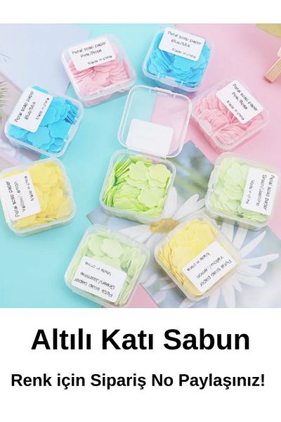 madamini Pack of 6 600 Sheets Perfumed Melting Mini Paper Soap Student Children School Disinfectant Hand Soap