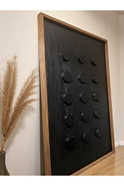 CIGILWOOD BLACK POINT Ahşap Bohem Tablo