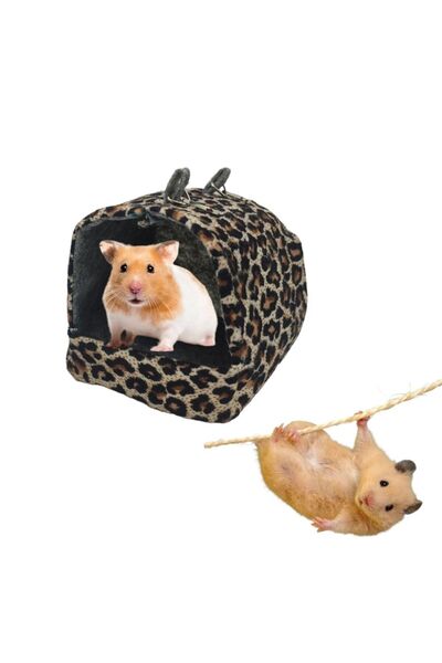 ozzipetshop Hamster Için Özel Sıcak Yuva Peluş Hamster Evi