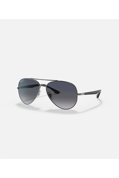 Ray-Ban Aviator Sunglasses Gunmetal Grey Polarized RB3675 004/78 Size 58