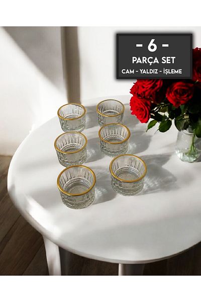 gkzglass home dekor New Year Elysia Gold Gilded Coffee Side Turkish Delight Bowl Sugar Bowl Jeopdms